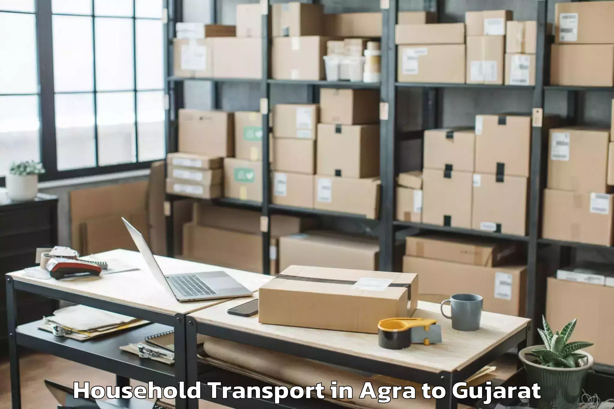 Hassle-Free Agra to Mahudha Household Transport